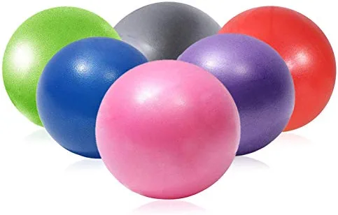 XIECCX Mini Yoga Balls 9 Inch Exercise Pilates Therapy Balance Bender Ball Barre Equipment for Home Stability Squishy Training PhysicalCore Training(6 PCS)