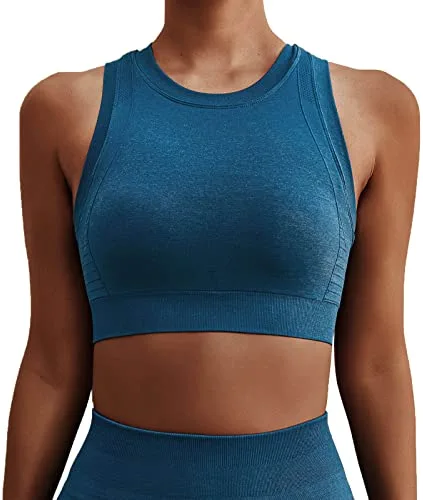 lnmuld Womens Sports Bra Seamless Yoga Bra Fitness Training Running Shirt Yoga Tank Top Beauty Girl Bra