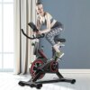 muuxien Recumbent Exercise Bike with Arm Movement Indoor Sport Bike Stationary Exercise Cycling Bike Slient Belt Drive for Home Office Cardio Six Bicycle