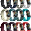 omee 12 Pack Compatible with Fitbit Charge 5 Bands Women Men - Sport Breathable Band Soft Waterproof Replacement Wristbands Strap for Fitbit Charge 5 Advanced Fitness Tracker