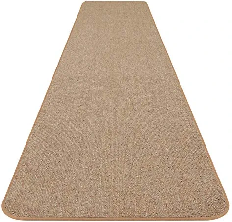 House, Home and More Skid-Resistant Carpet Runner - Pebble Beige - 8 Feet X 27 Inches