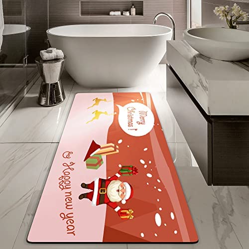 Bathroom Rug Mat, Extra Soft and Super Absorbent Shaggy Rugs, Happy New Year MAT,Machine Washable, Quick Dry Bathmat, Plush Carpet for Tub, Shower and Bath Room Floor Mats