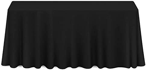 Lann's Linens - 20 Premium 90" x 132" Tablecloths for Wedding/Banquet/Restaurant - Rectangular Polyester Fabric Table Cloths - Black