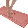 Microdry - Framed Memory Foam Bath Mats for Bathroom, Super Absorbent Quick Dry Bath Mat, Bathroom Rugs with GripTex Skid-Resistant Base, 24 x 58 Inches, Runner, Rose