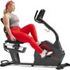 Sunny Health & Fitness Magnetic Resistance Recumbent Bike with Optional Exclusive SunnyFit™ App and Smart Bluetooth Connectivity