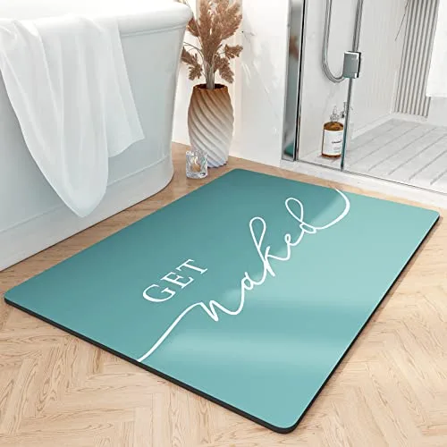 tchdio Cute Bathroom Rugs Washable Bath Mat for Bathroom Non Slip Teal Bathroom Rugs for Bathroom Cute Bathroom Mats Super Absorbent Bath Mats Quick Dry 17"x24" Bath Mat